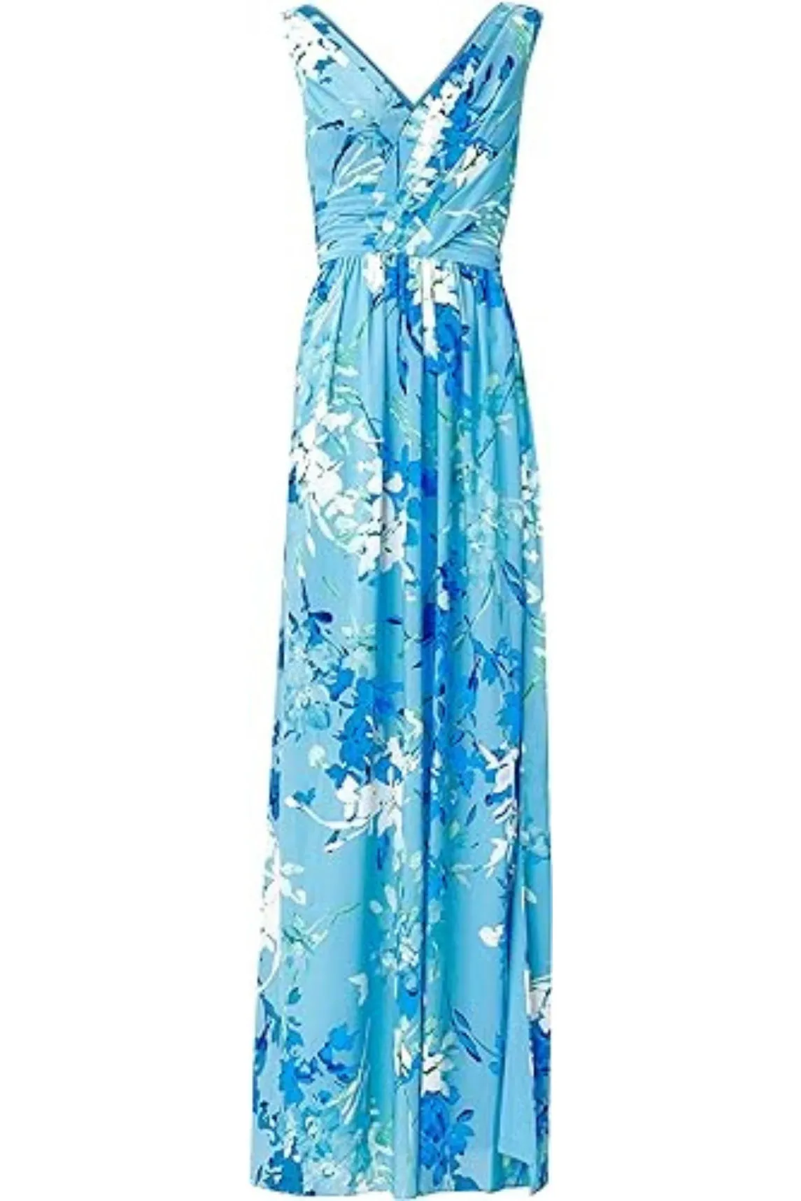 Adrianna Papell Floral Sleeveless Chiffon Gown