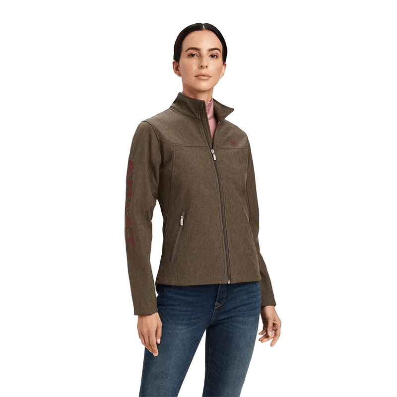 Ariat Women's New Team Softshell Banyan Bark Heather Brown Jacket