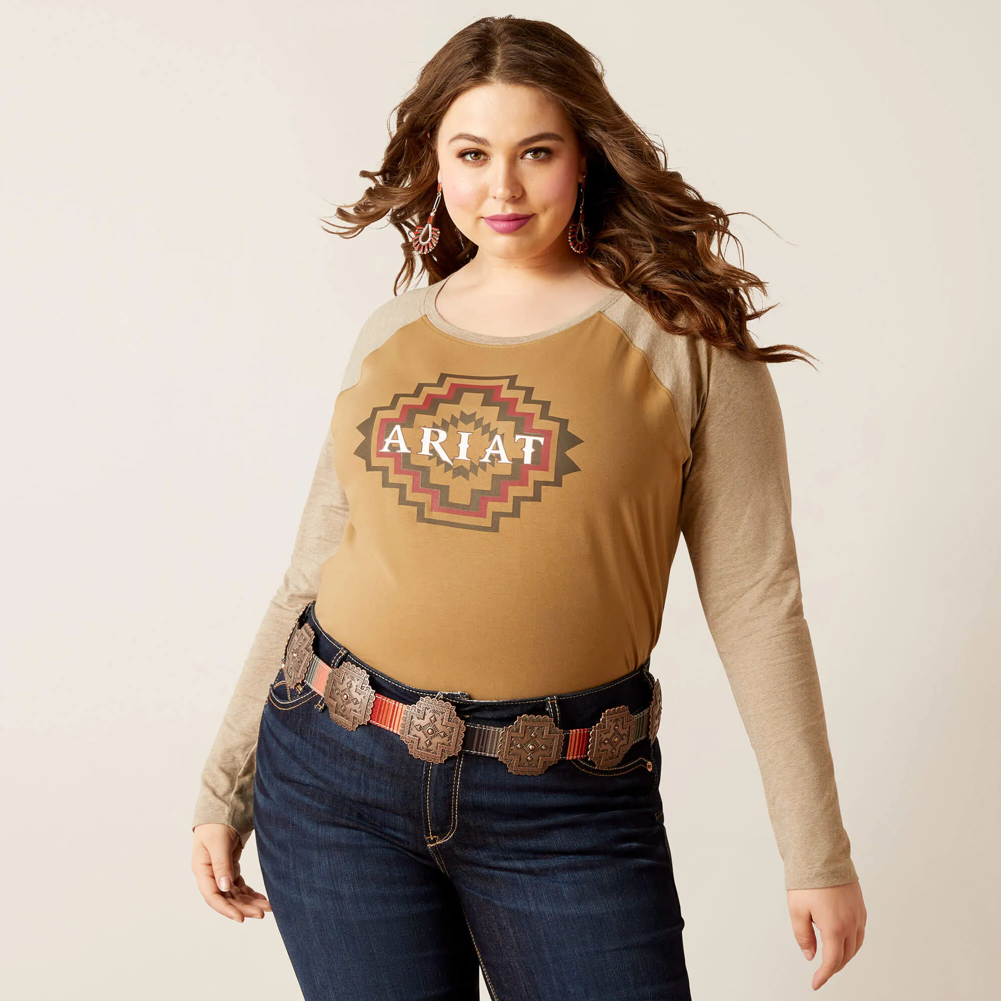 Ariat Women's Petrified Oak Tucson Baseball Tee