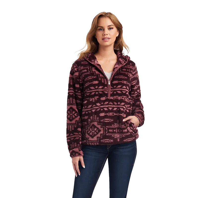 Ariat Women's Real Barber Pullover Maroon Hoodie