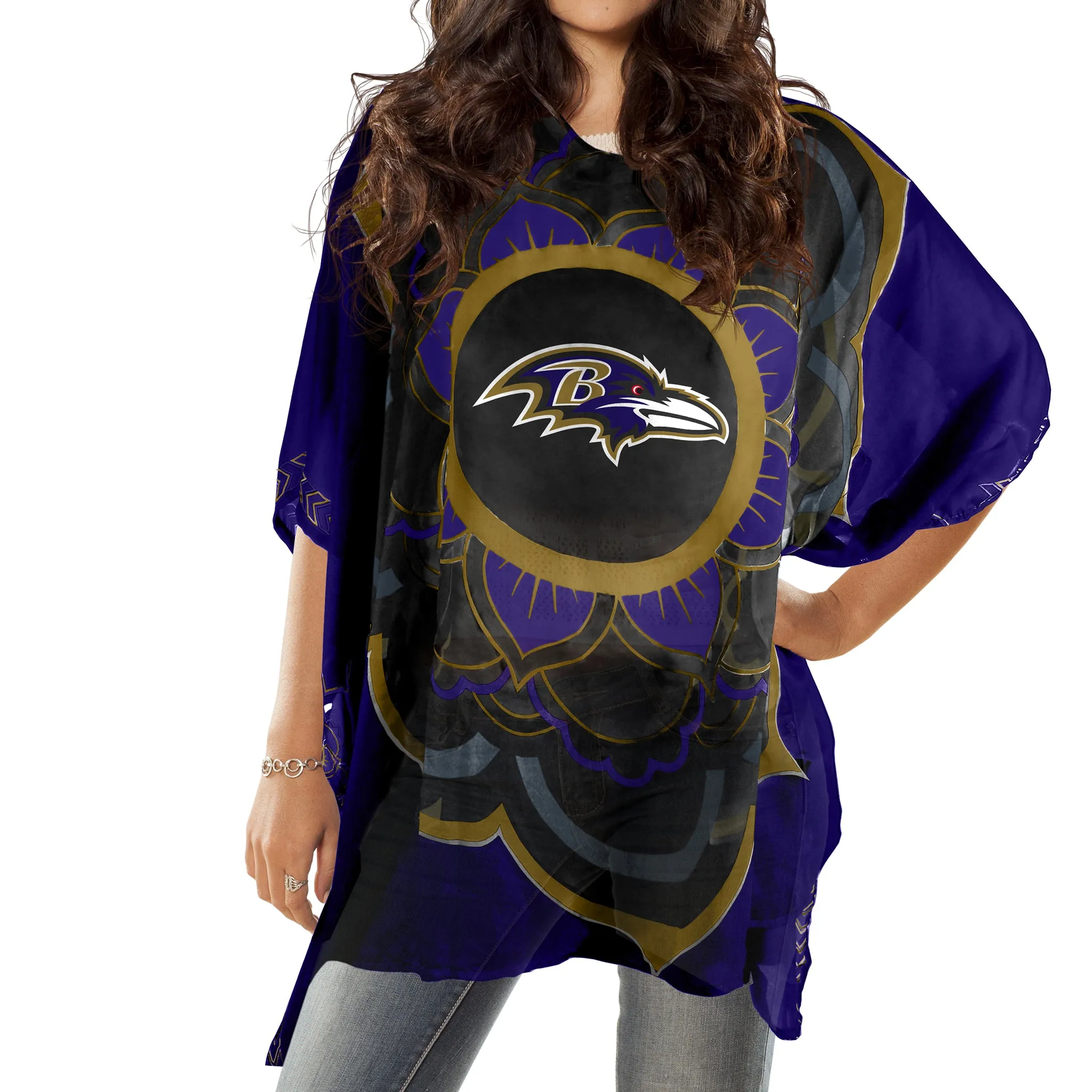 Baltimore Ravens Caftan Flower