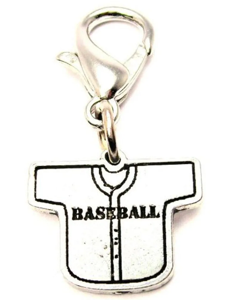 Baseball Jersey Zipper Pull