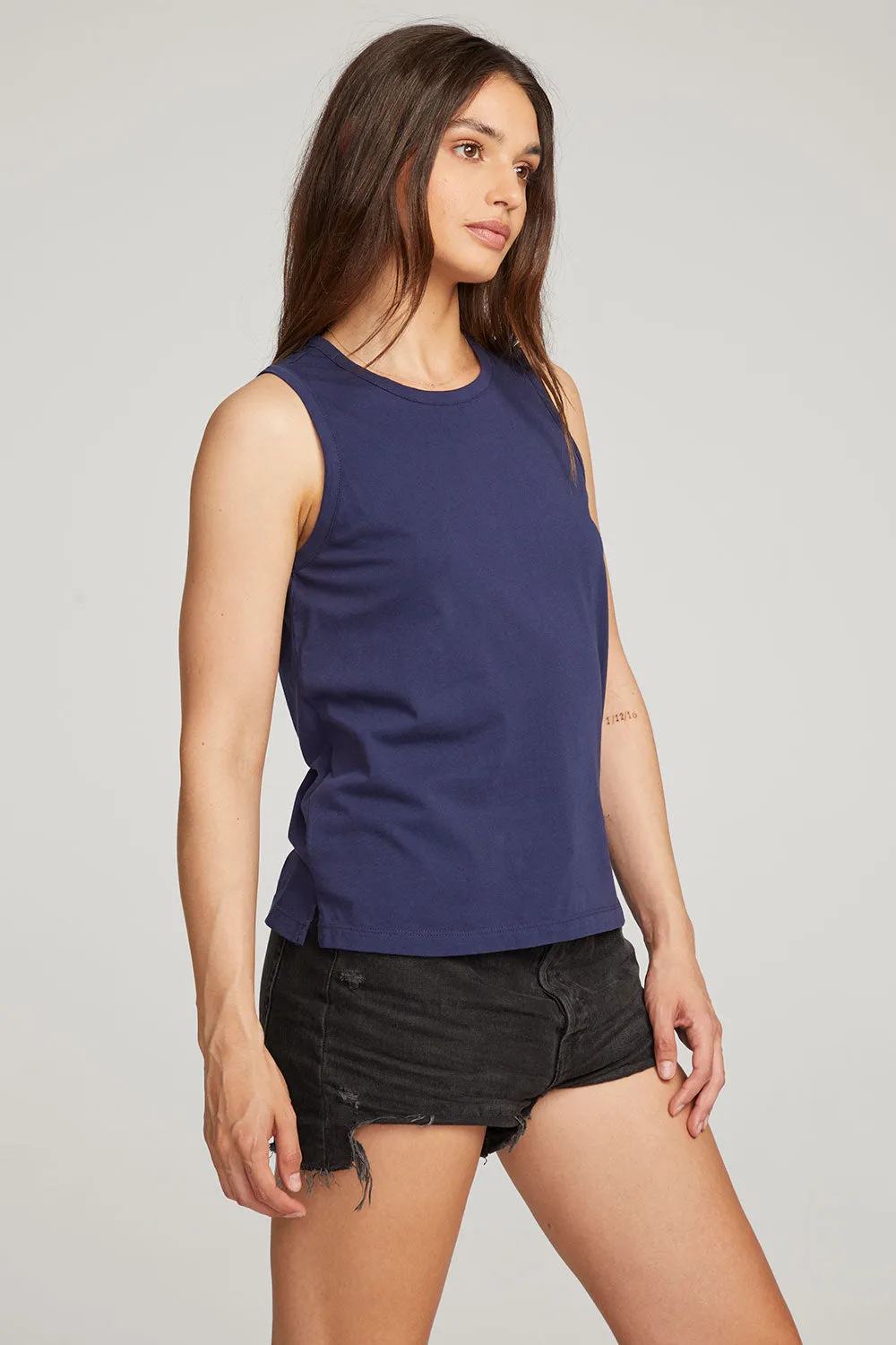 Basic Sapphire Slit Tank