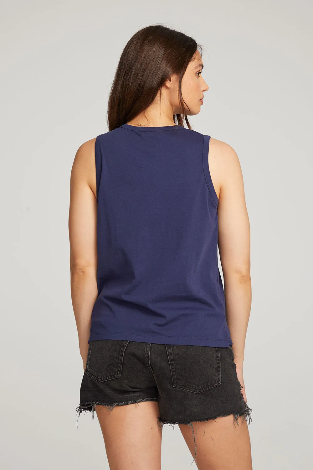 Basic Sapphire Slit Tank