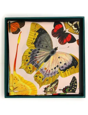 Beautiful Butterfly Square Silk Scarf_Summer Green