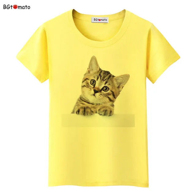 BGtomato Super cute 3D cats T-shirt women lovely cool summer clothes Good quality comfortable tops casual tees brand shirts