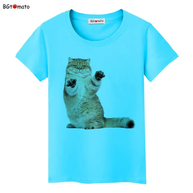 BGtomato Super cute 3D cats T-shirt women lovely cool summer clothes Good quality comfortable tops casual tees brand shirts