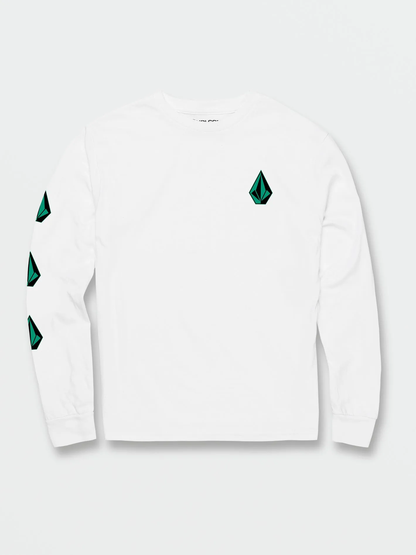 Big Boys Iconic Stone Long Sleeve Tee - White