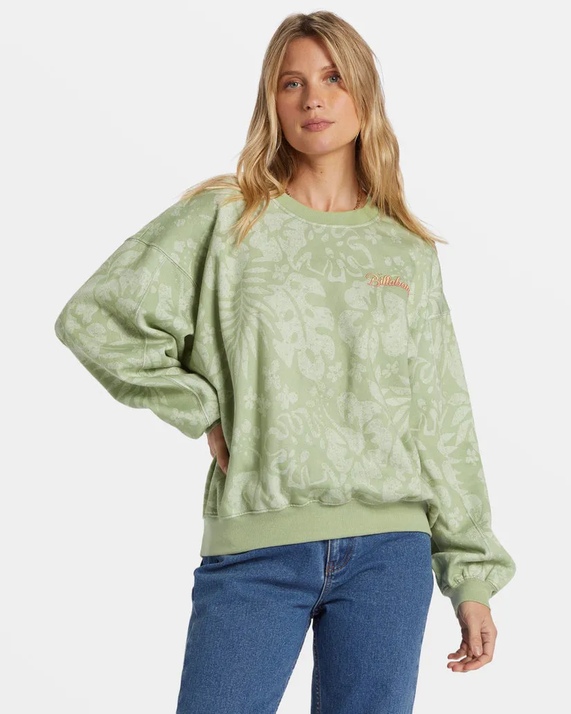 Billabong Off Tropic Kendall Pullover Sweatshirt - WEEPING WILLOW