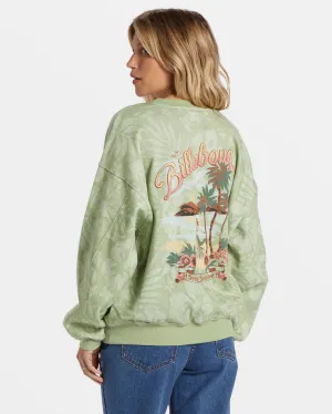 Billabong Off Tropic Kendall Pullover Sweatshirt - WEEPING WILLOW