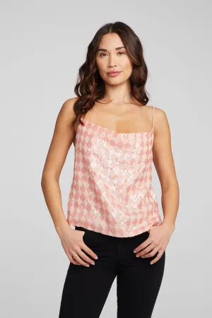 Bleeker Tank Top Embellished Check