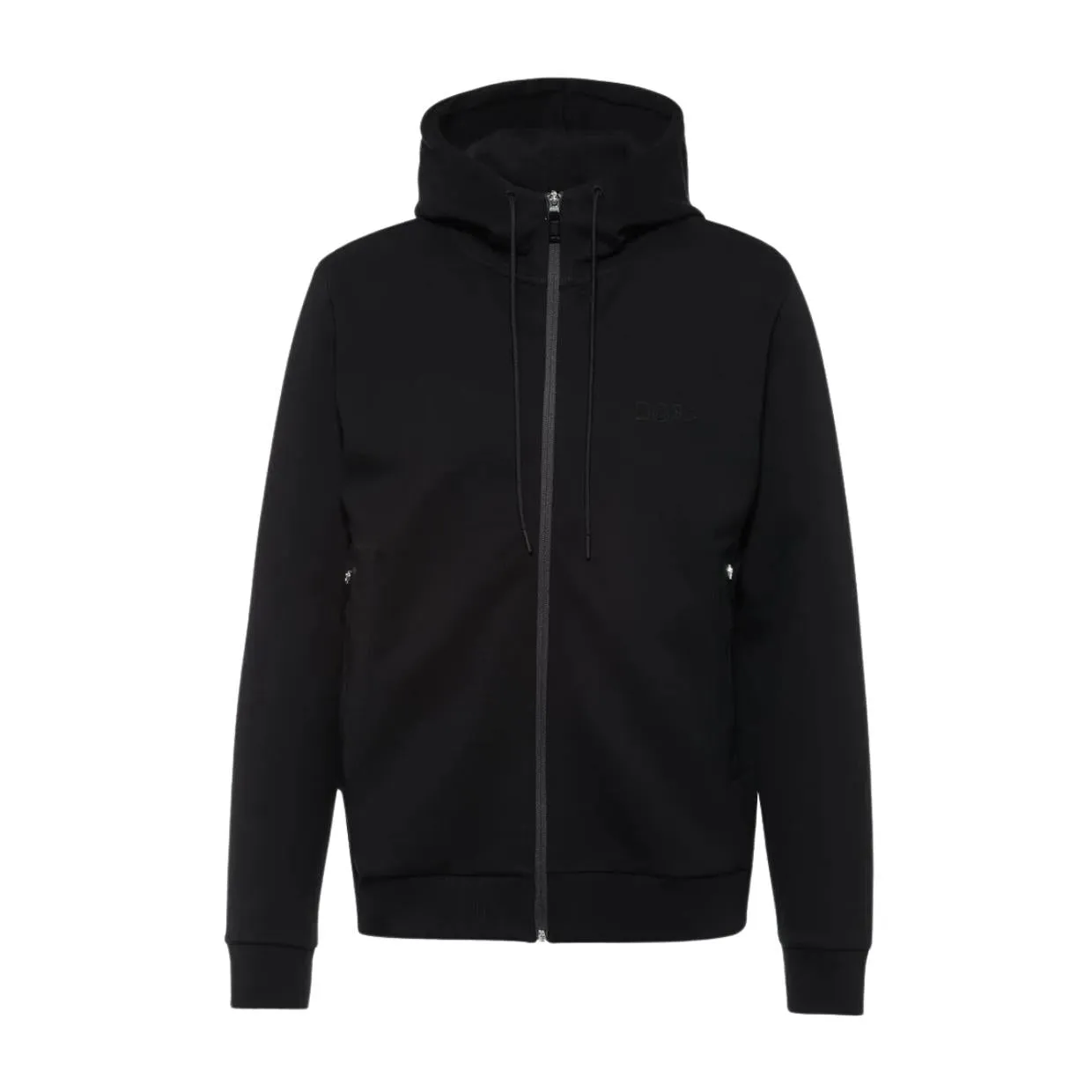 BOSS 3D Moulded Logo Saggy 1 Black Zip-Up Hoodie