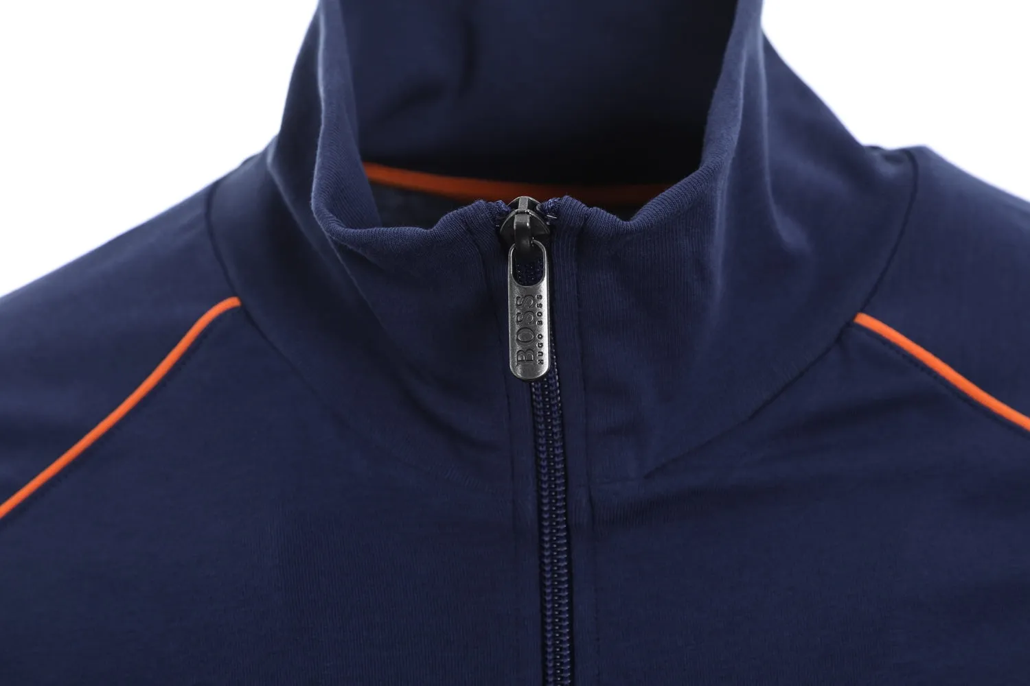 BOSS Mix & Match Jacket Z Hooded Sweatshirt in Blue & Orange