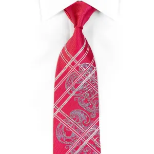 Christian Lacroix Rhinestone Tie Stripes & Paisley On Pink