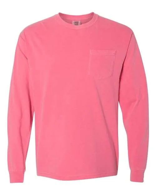 Comfort Colors Garment-Dyed Heavyweight Long Sleeve Pocket T-Shirt