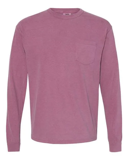 Comfort Colors Garment-Dyed Heavyweight Long Sleeve Pocket T-Shirt