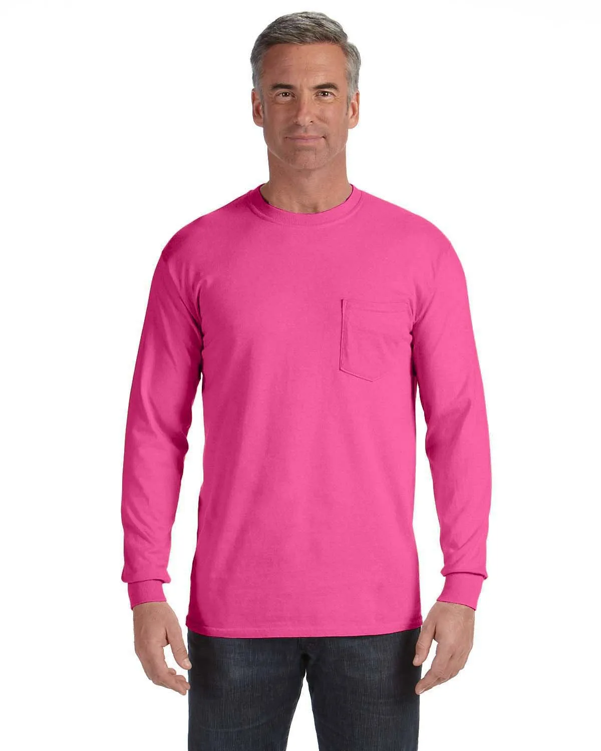 Comfort Colors Garment-Dyed Heavyweight Long Sleeve Pocket T-Shirt