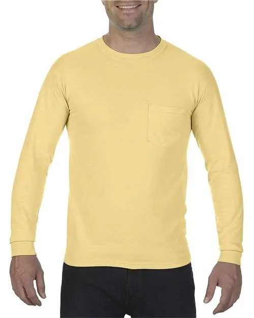 Comfort Colors Garment-Dyed Heavyweight Long Sleeve Pocket T-Shirt