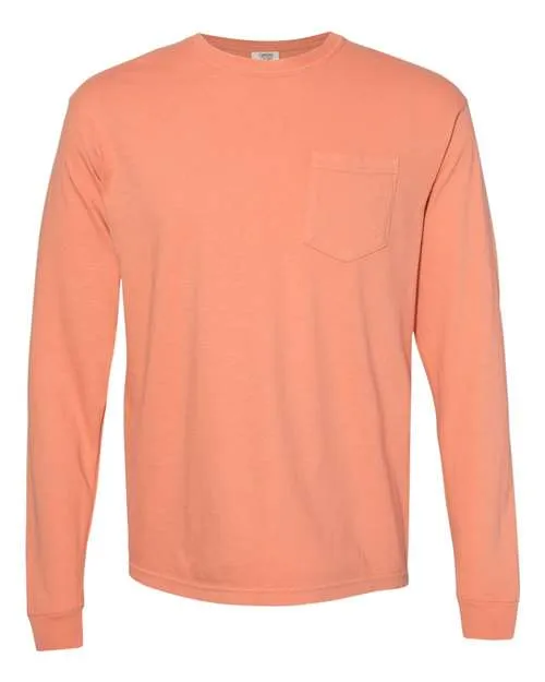 Comfort Colors Garment-Dyed Heavyweight Long Sleeve Pocket T-Shirt