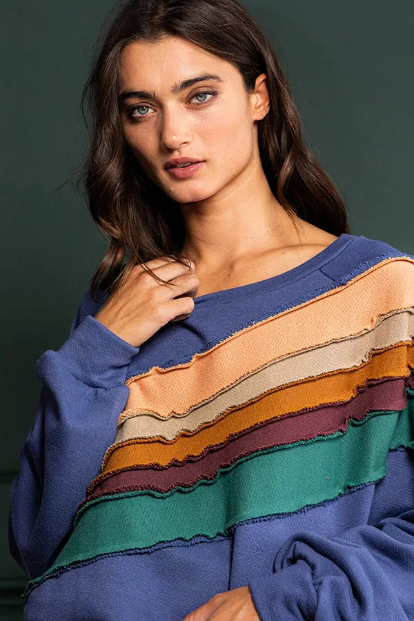 Contrast Stripe Detail Sweatshirt