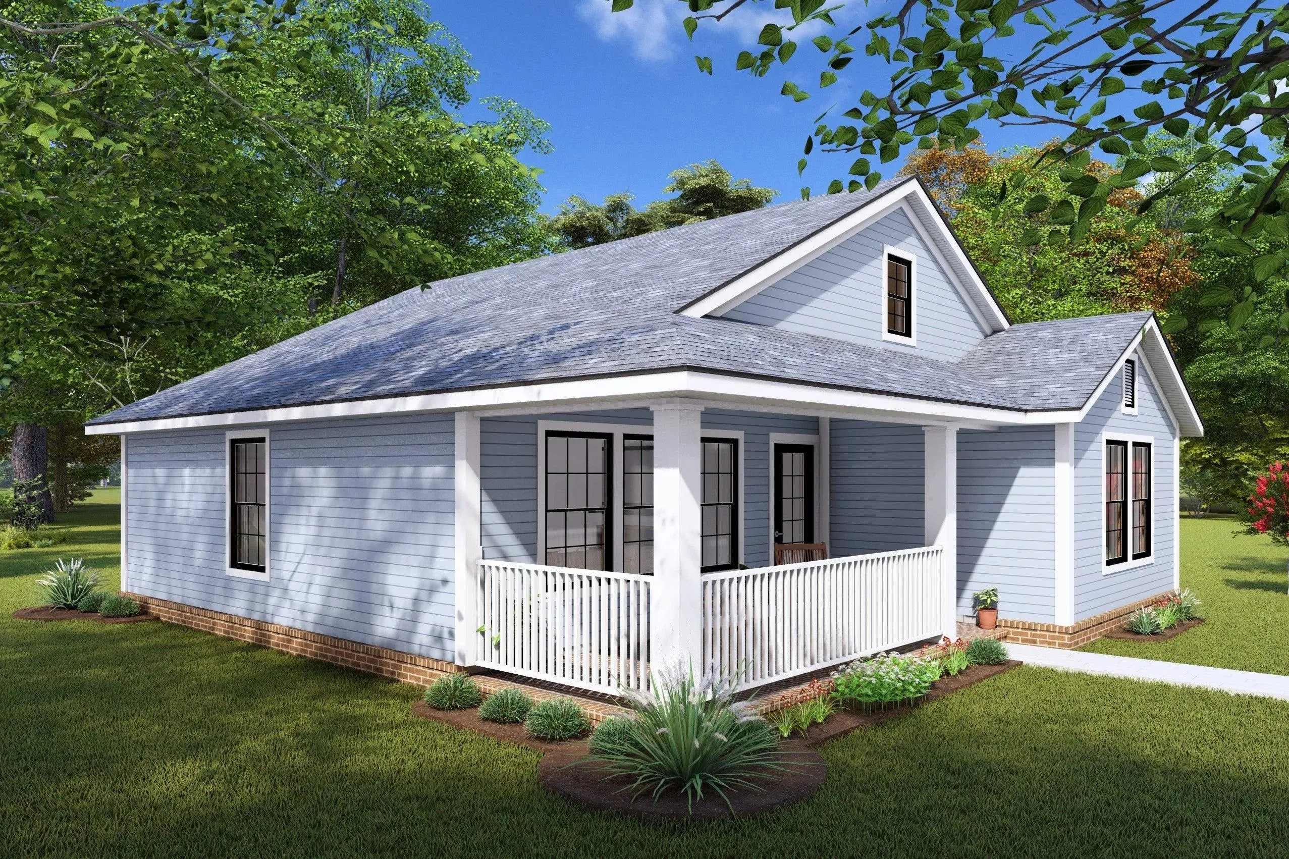 Cozy 2-Bedroom Retreat with Open Layout and Inviting Front Porch