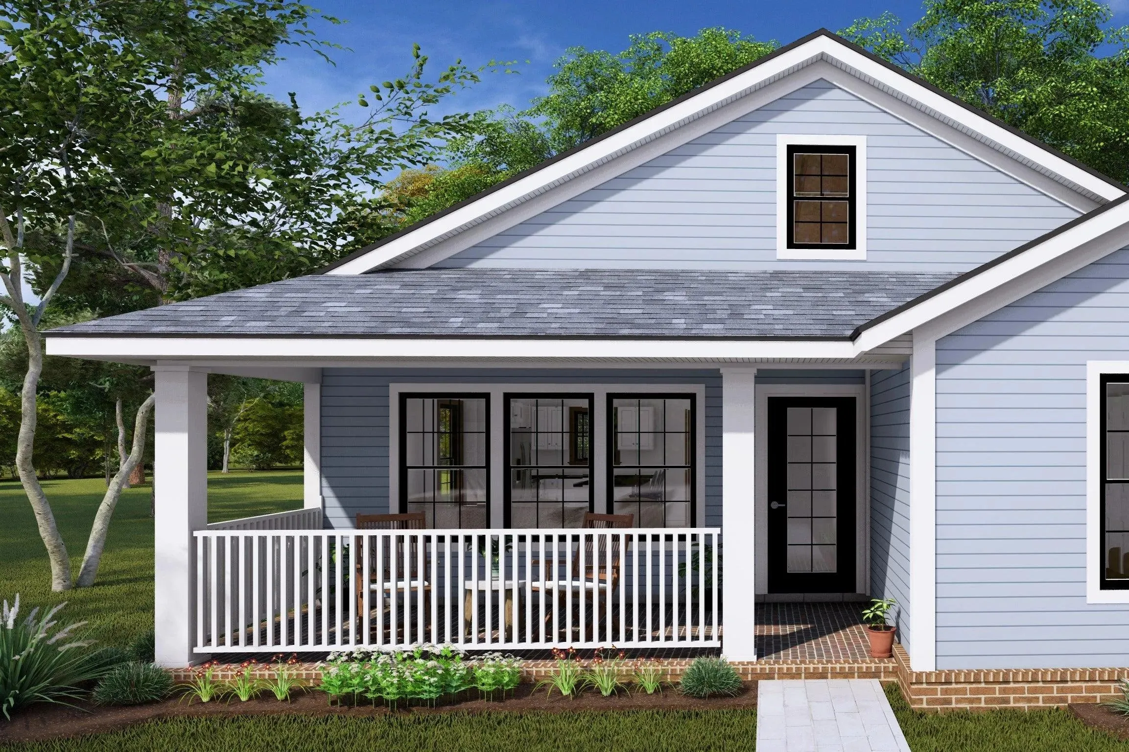 Cozy 2-Bedroom Retreat with Open Layout and Inviting Front Porch