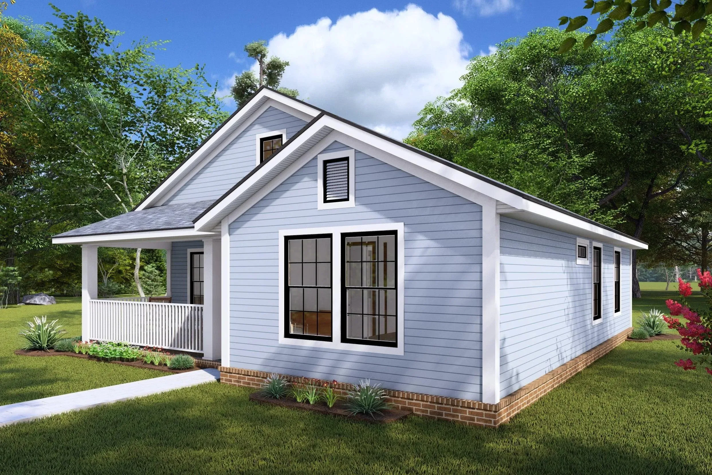 Cozy 2-Bedroom Retreat with Open Layout and Inviting Front Porch