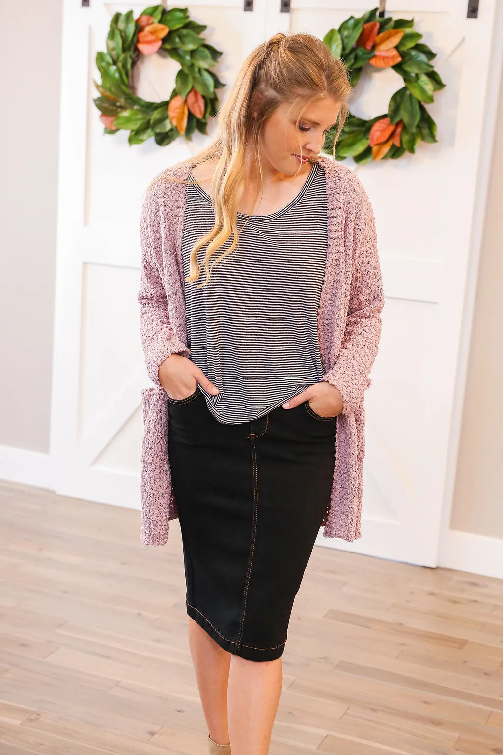 Cozy Up Cardigan in Mauve