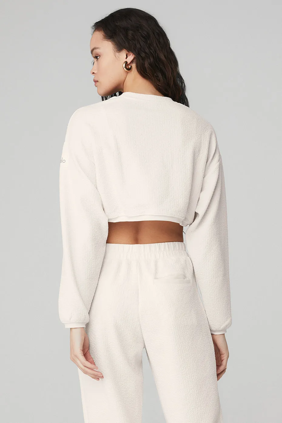 Cropped Tailored Crew Neck - Ivory