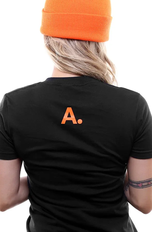 CTA (Women's Black/Orange V-Neck)