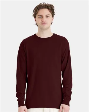 Custom Embroidered - ComfortWash by Hanes - Garment-Dyed Long Sleeve T-Shirt - Maroon - GDH200