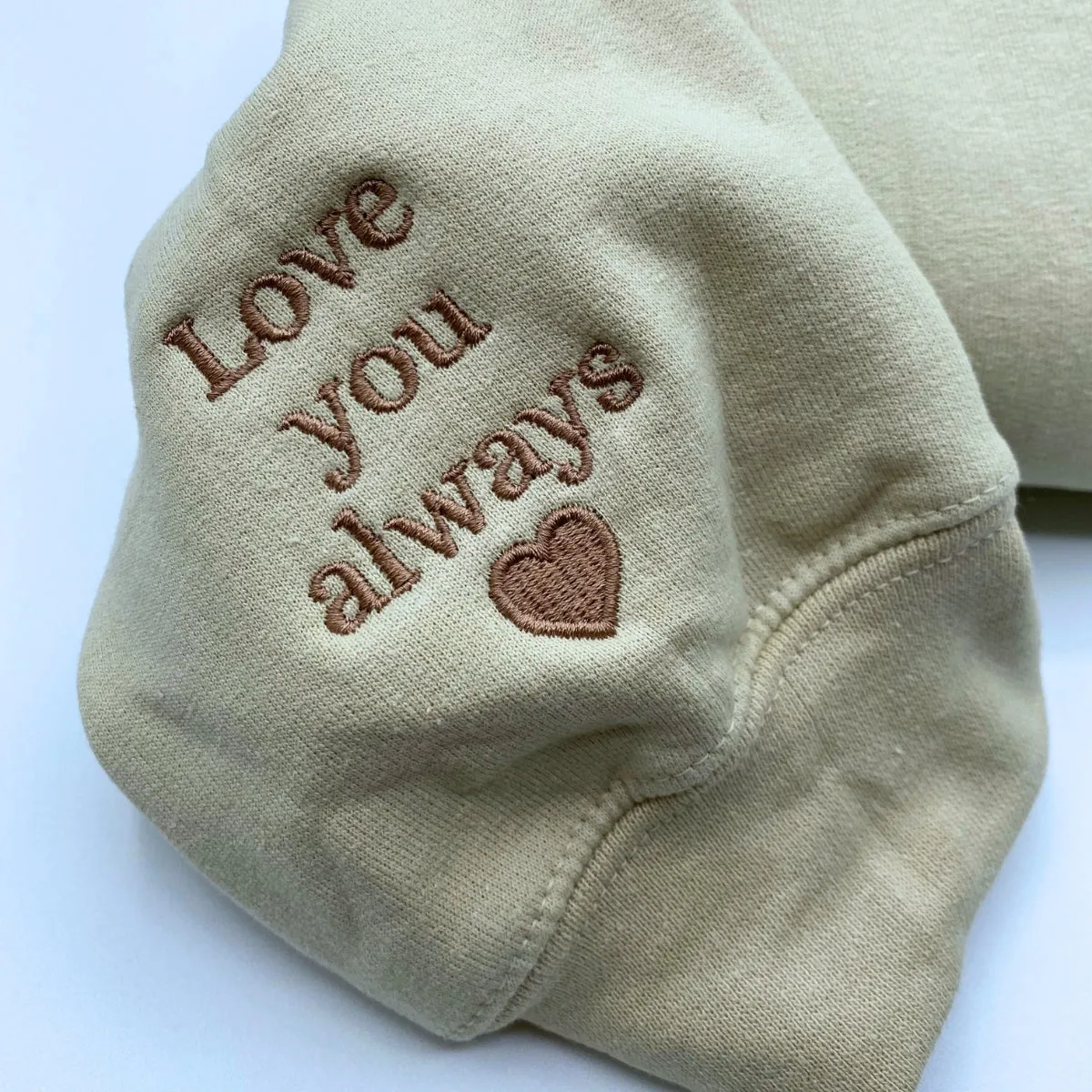 Custom Embroidered Sleeve Sweatshirt, Matching Sweatshirts for Couples Unique Gift Ideas for Him Her