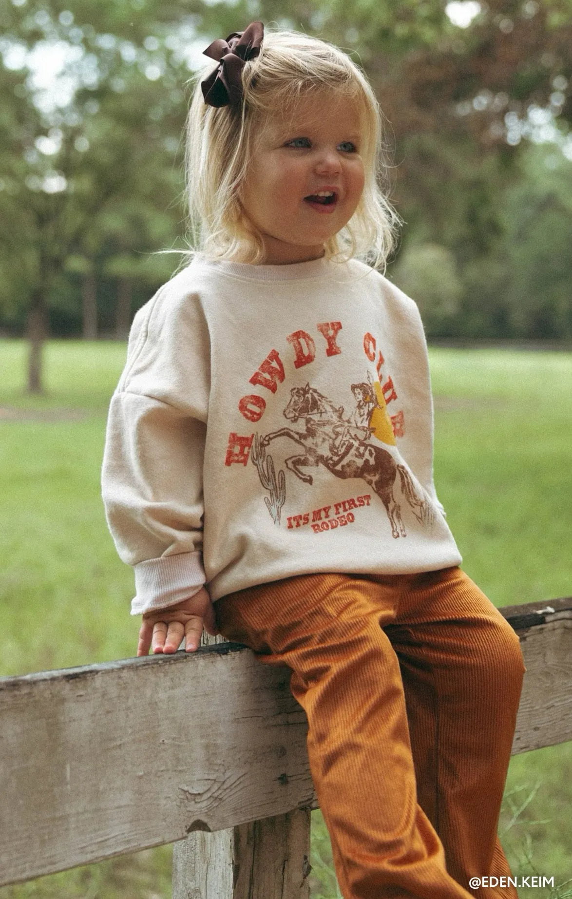 Davis Sweatshirt ~ Distressed Howdy Graphic