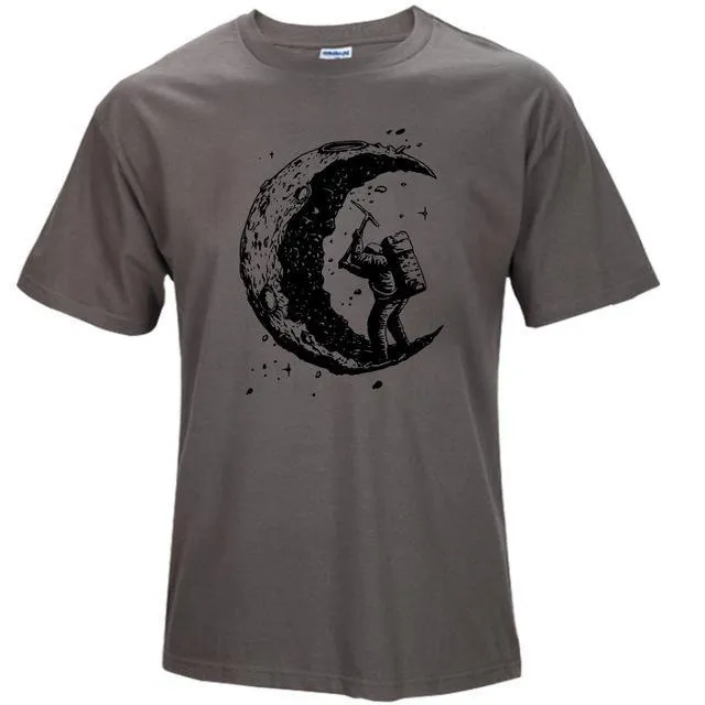 Digging the Moon Printed Tees