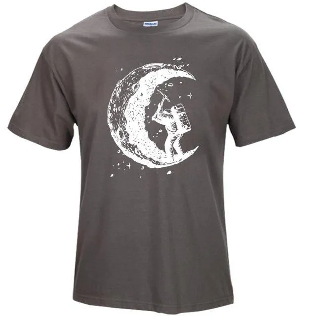 Digging the Moon Printed Tees