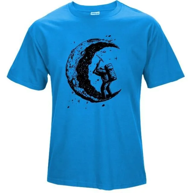 Digging the Moon Printed Tees