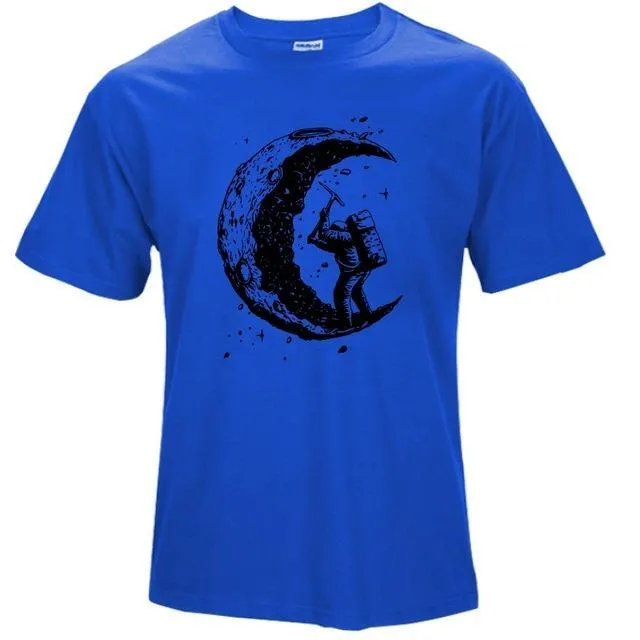 Digging the Moon Printed Tees