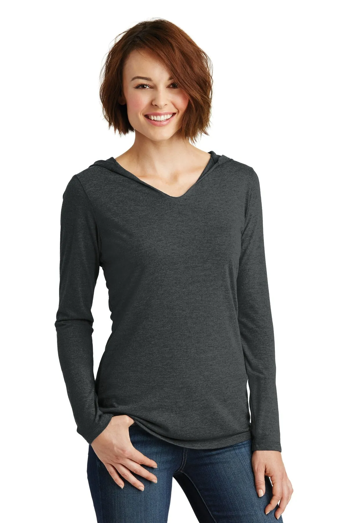 District Women's Perfect Tri Long Sleeve Hoodie. DM139L