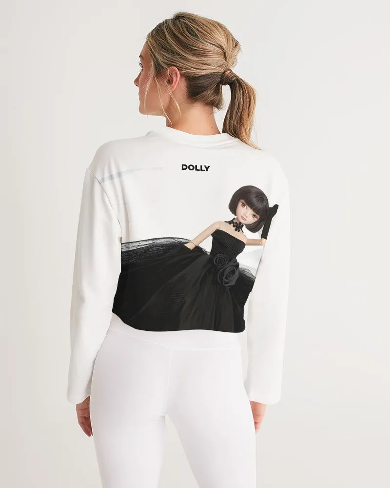 DOLLY® Fashion Doll Little Black Dress Women's Cropped Sweatshirt