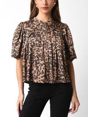 Dominque Leopard Top