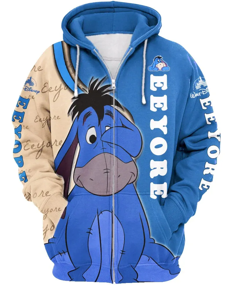 Eeyore Donkey Zip Up Hoodie