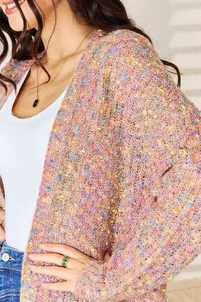 Eloise Multicolor Open Front Knit Cardigan