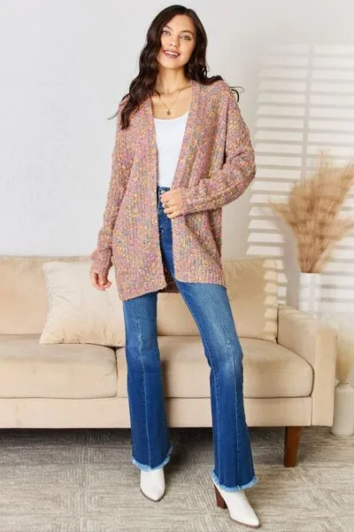 Eloise Multicolor Open Front Knit Cardigan