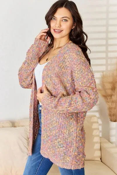 Eloise Multicolor Open Front Knit Cardigan