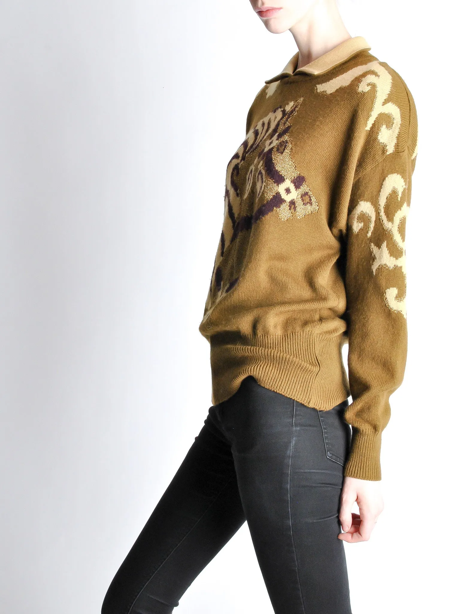 Escada Vintage Carousel Horse Sweater