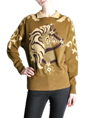 Escada Vintage Carousel Horse Sweater