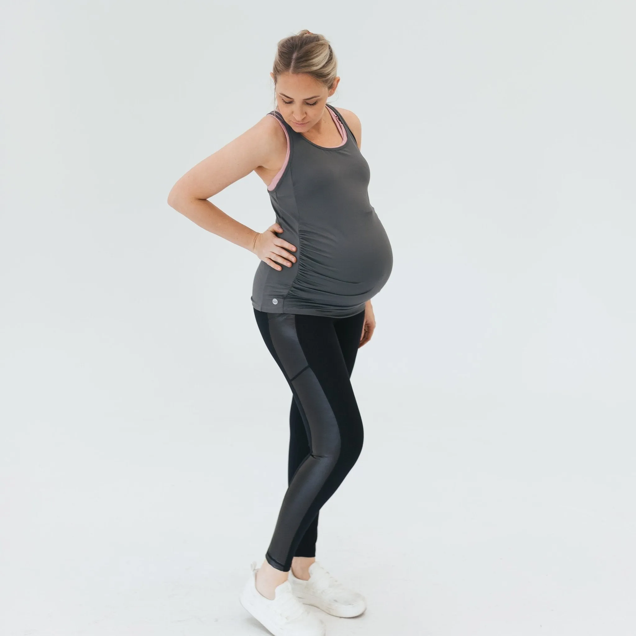 Everyday Maternity Tank Top - Cool Gray