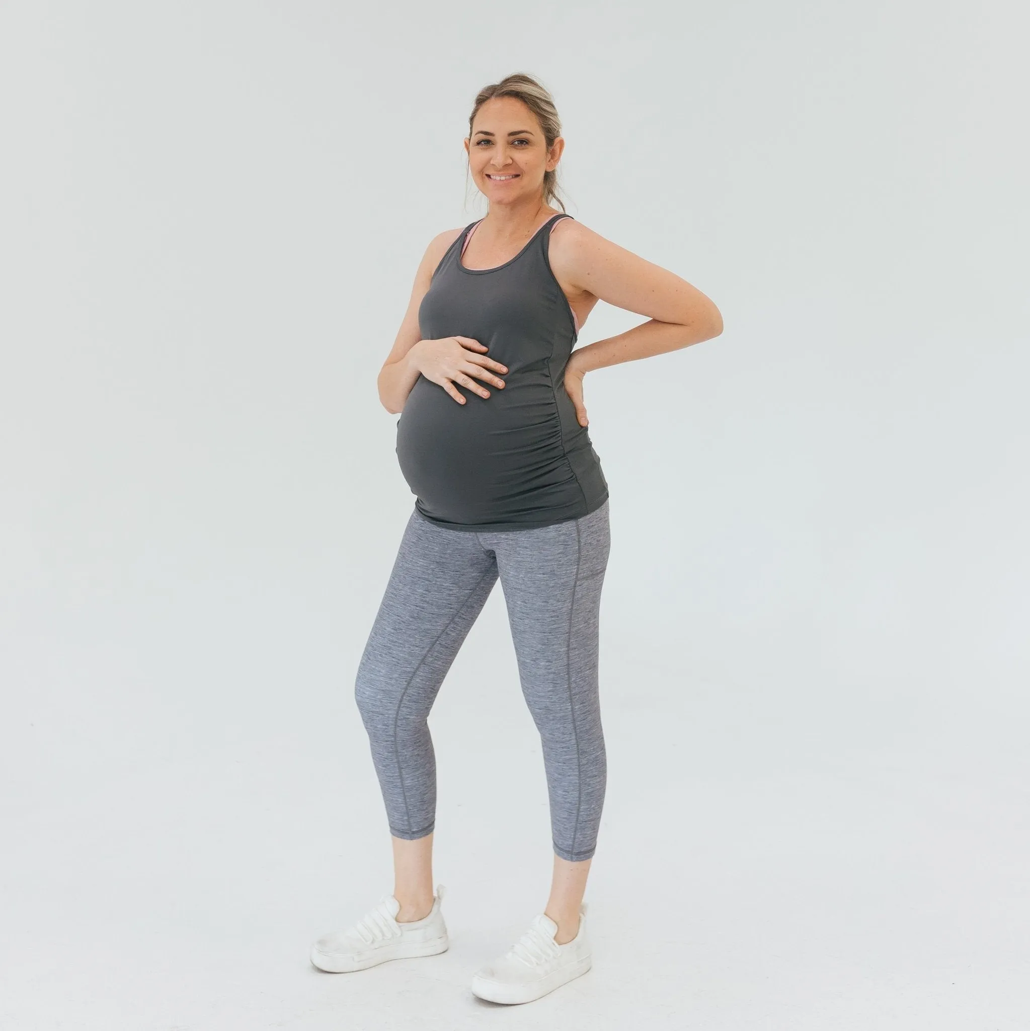 Everyday Maternity Tank Top - Cool Gray