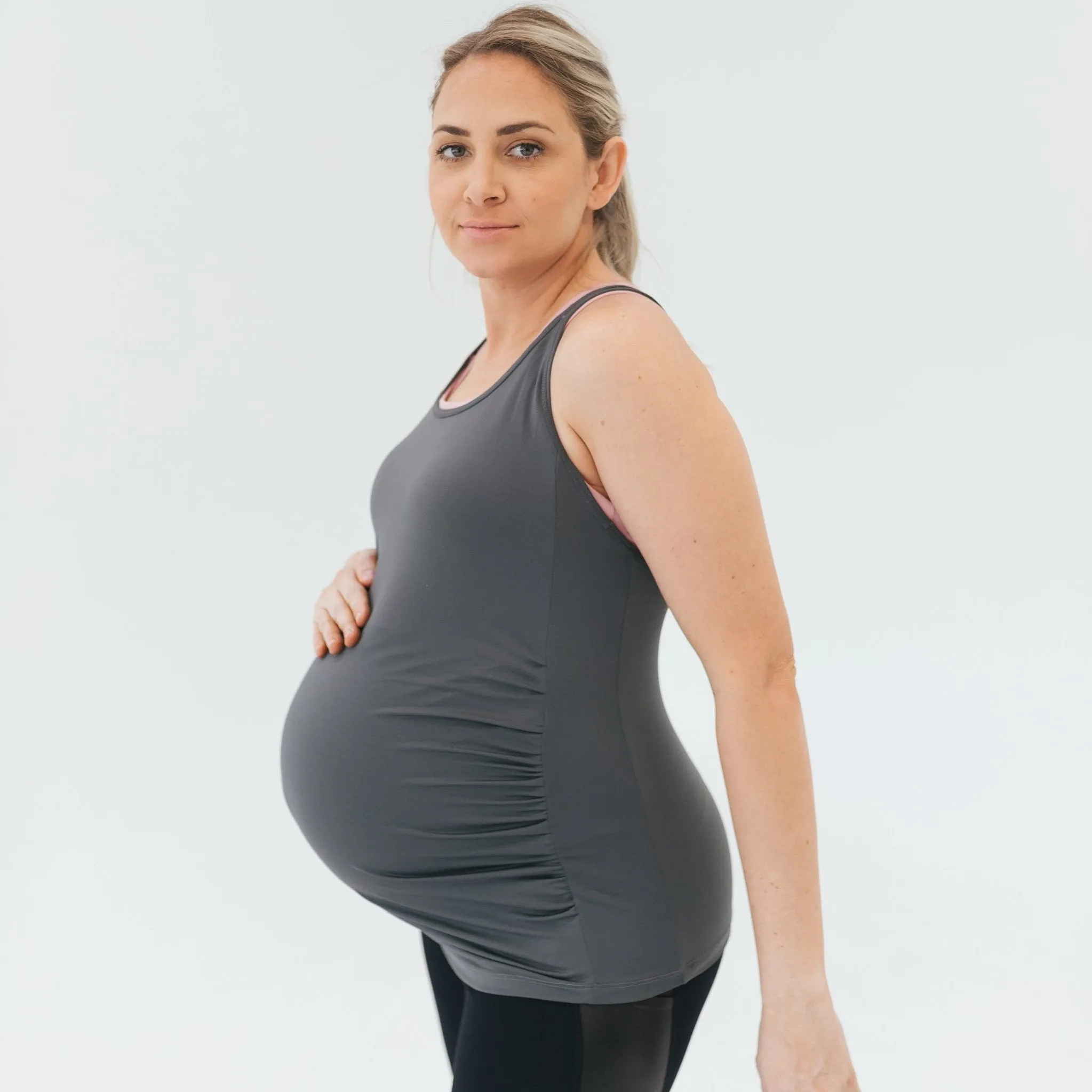 Everyday Maternity Tank Top - Cool Gray