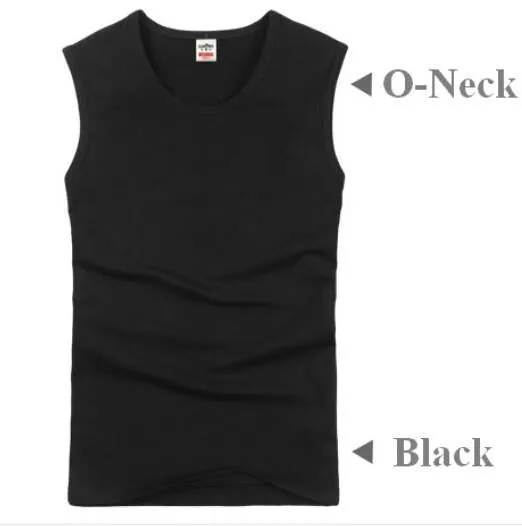 Fashion Brand Men's 95% Cotton O-Neck Tank Tops Summer Male Sleeveless V-Neck Vest 2016 Casual Gilet White / Gray / Black